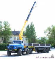 Аренда крана манипулятора на 3 тонны, вездеход на базе автомобиля Урал, тягач с полуприцепом длиной 9 м на 8 тонн