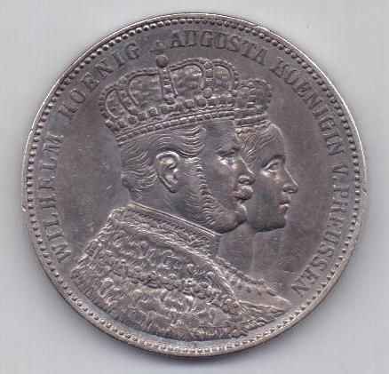 Свадебный талер 1861 г. Пруссия