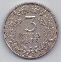 3 марки 1925 г. Веймарская республика Германия