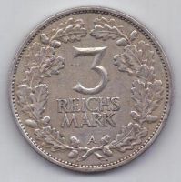 3 марки 1925 г. Веймарская республика Германия