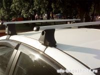 Багажник на крышу Kia Rio, Атлант, прямоугольные дуги