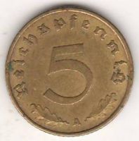 5 пфеннигов 1939 г.