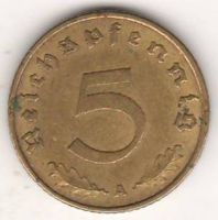5 пфеннигов 1939 г.