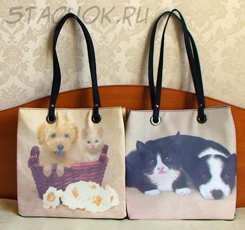 Две сумочки "Котенок и щенок" (Китай-Великобритания)