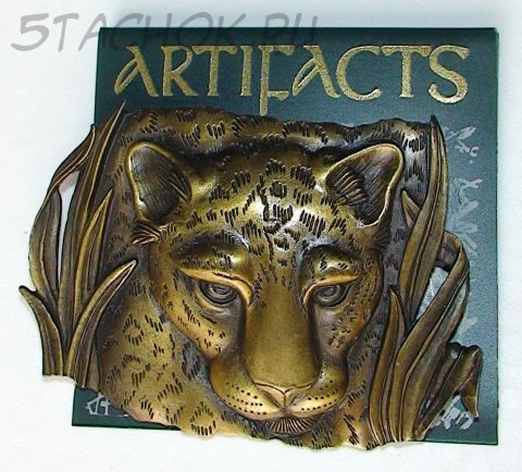 Брошь "Леопард" под античное золото