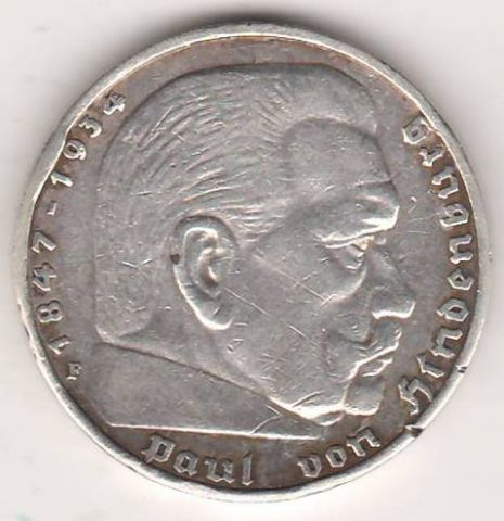 5 марок 1936 г. Германия