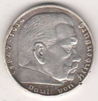 5 марок 1936 г. Германия