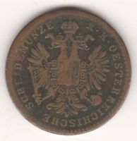 1 крейцер 1859 г. Австрия