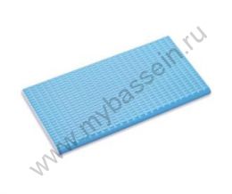 Противоскользящая  плитка с сетчатой поверхностью с буртиком св. голубая, кобальт