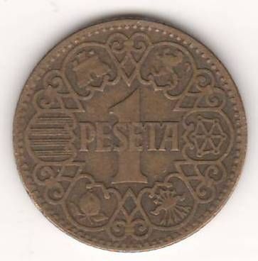 1 песета 1944 г. Испания