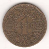 1 песета 1944 г. Испания