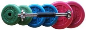 Гантель обрезиненная цветная разборная BARBELL 20кг [BARBELL-R-20]