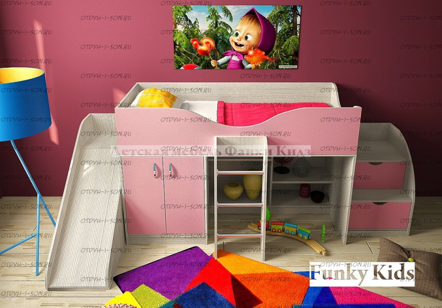 Кровать-чердак Фанки Кидз-6*