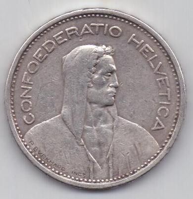 5 франков 1931 г. Швейцария
