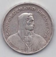5 франков 1931 г. Швейцария