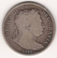 1/2 кроны 1817 г. Великобритания