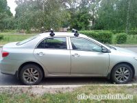 Багажник на крышу Toyota Corolla, Атлант, аэродинамические дуги