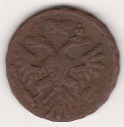 деньга 1740 г. перечекан