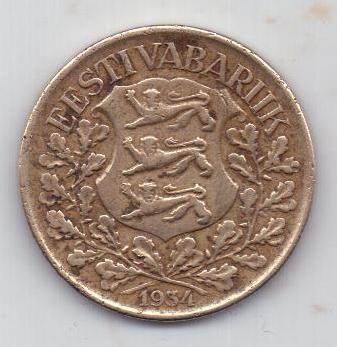 1 крона 1934 г. Эстония