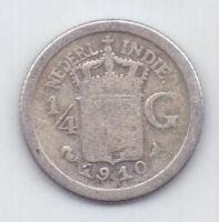 1/4 гульдена 1910 г. Нидерландская Индия