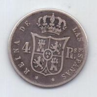 4 реала 1862 г. Испания