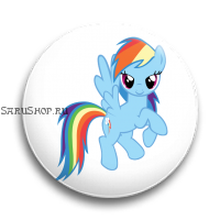 Значок  56 мм.  My Little Pony