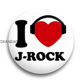 Значок  37 мм. Я люблю J-ROCK
