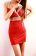 Красное коктейльное платье