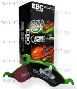 Тормозные колодки EBC, серия Green Stuff, передние для 1.6 (120л.с.)