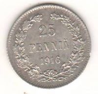 25 пенни 1916 г. Финляндия Российская империя