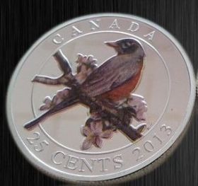 Монета коллекционная Канада  Elizabeth II 25 cents 2013
