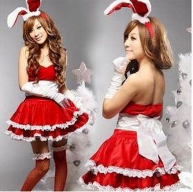 Костюм "Новогодний зайчик" с ушками и перчатками