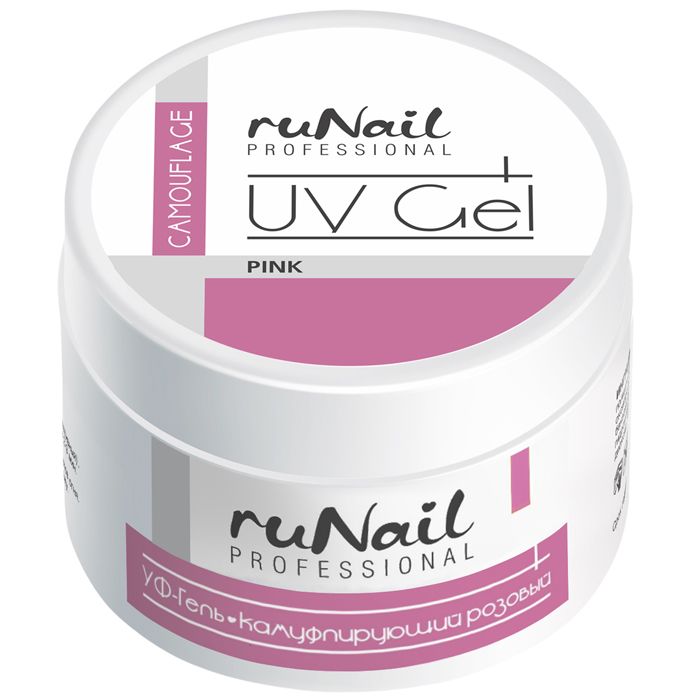 Камуфлирующий УФ-гель (Розовый, Pink), 30 г RuNail