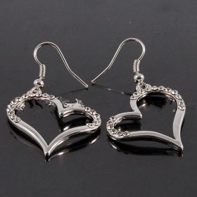 Сережки "Сердце" с покрытием 925 серебром
