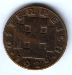 2 гроша 1925 г. Австрия