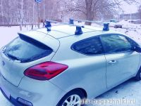 Багажник на крышу Kia Ceed, Атлант, прямоугольные дуги