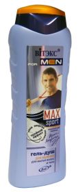 ВИТЕКС FOR  MEN MAX  SPORT  ГЕЛЬ - ДУШ  ДЛЯ  МУЖЧИН,  ДЛЯ  МЫТЬЯ  ВОЛОС  И  ТЕЛА,  400  МЛ.