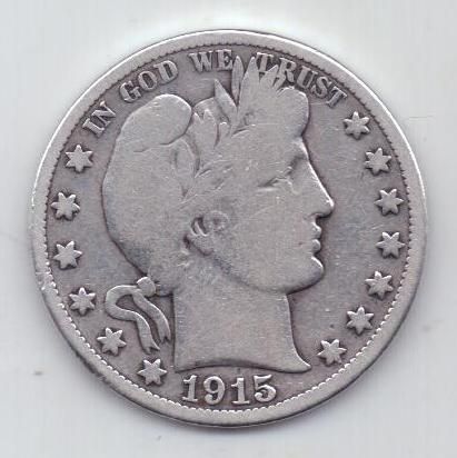 1/2  доллара 1915 г. США