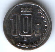 10 сентаво 2005 г. Мексика