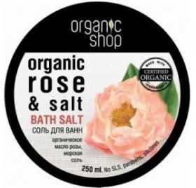 ORGANIC  SHOP. СОЛЬ  ДЛЯ  ВАНН  "ДИКАЯ  РОЗА"  250 МЛ.
