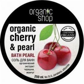 ORGANIC  SHOP. СОЛЬ  ДЛЯ  ВАНН  "КЕНИЙСКАЯ  ЧЕРЕШНЯ"  250 МЛ.