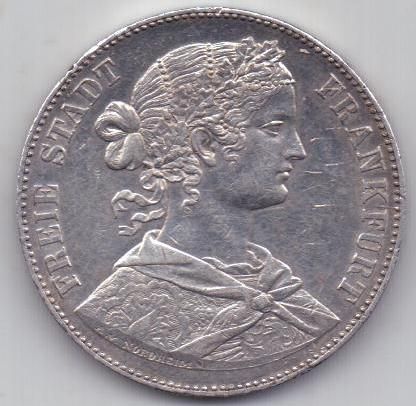 1 талер 1860 г. AUNC.Франкфурт