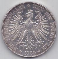 1 талер 1860 г. Франкфурт