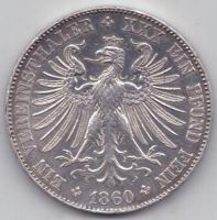 1 талер 1860 г. Франкфурт