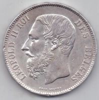 5 франков 1873 г. Бельгия