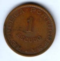 1 эскудо 1973 г. Мозамбик Португалия
