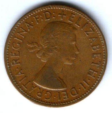 1 пенни 1961 г. Великобритания