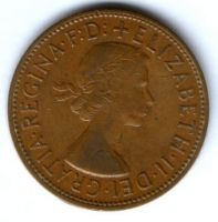 1 пенни 1961 г. Великобритания