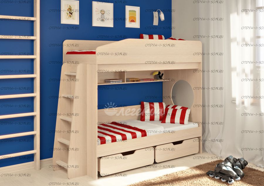 Кровать двухъярусная Легенда-ЛК10.2