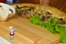 пирог из сдобного теста с капустой и грибами